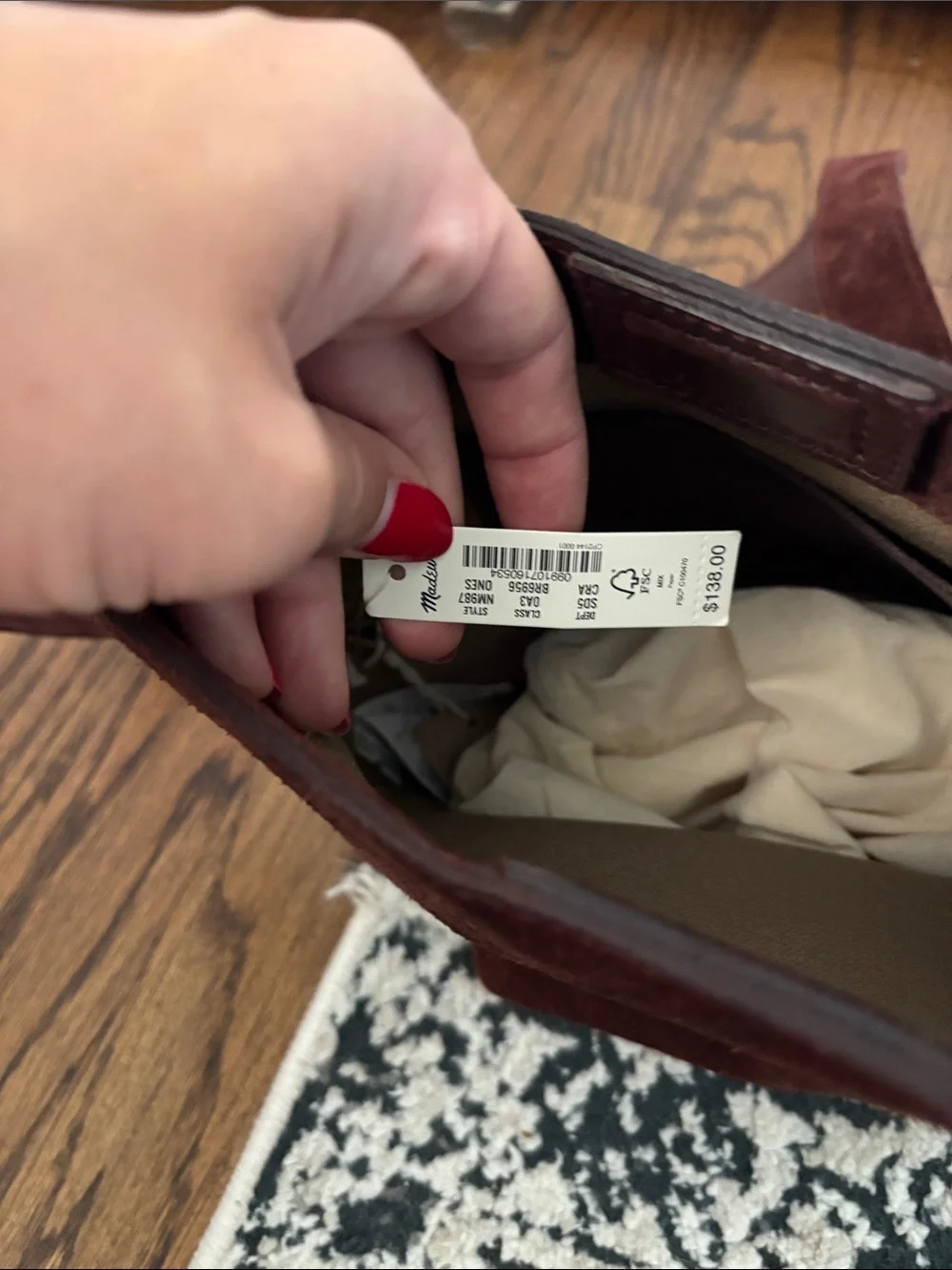 Madewell The Essential Mini Bucket Bag in Suede Chocolate Raisin